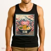 Axolotl Ramen Anime  Tank Top thumb 3