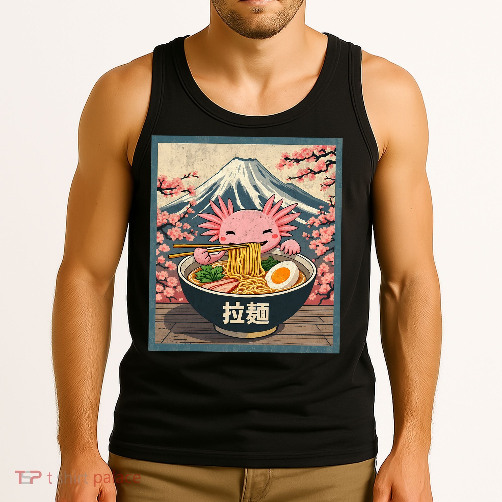 Axolotl Ramen Anime  Tank Top