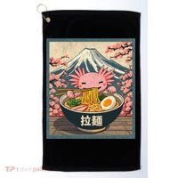 Axolotl Ramen Anime  Golf Towel thumb 0