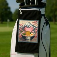 Axolotl Ramen Anime  Golf Towel thumb 2