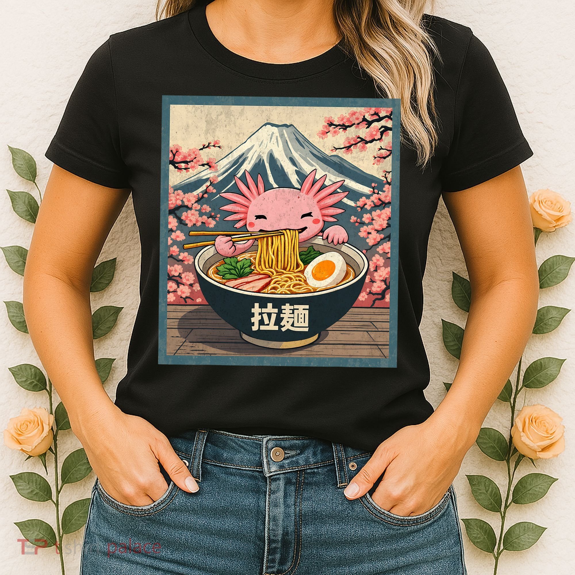 Axolotl Ramen Anime  Women's T-Shirt