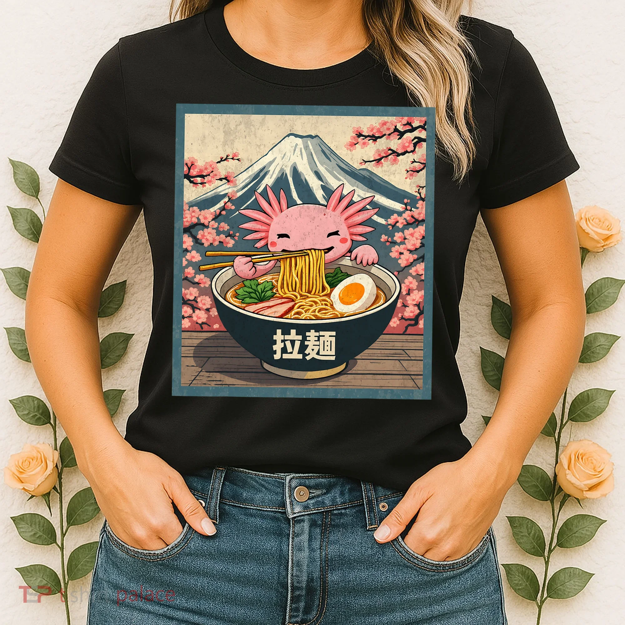 Axolotl Ramen Anime  Women's T-Shirt