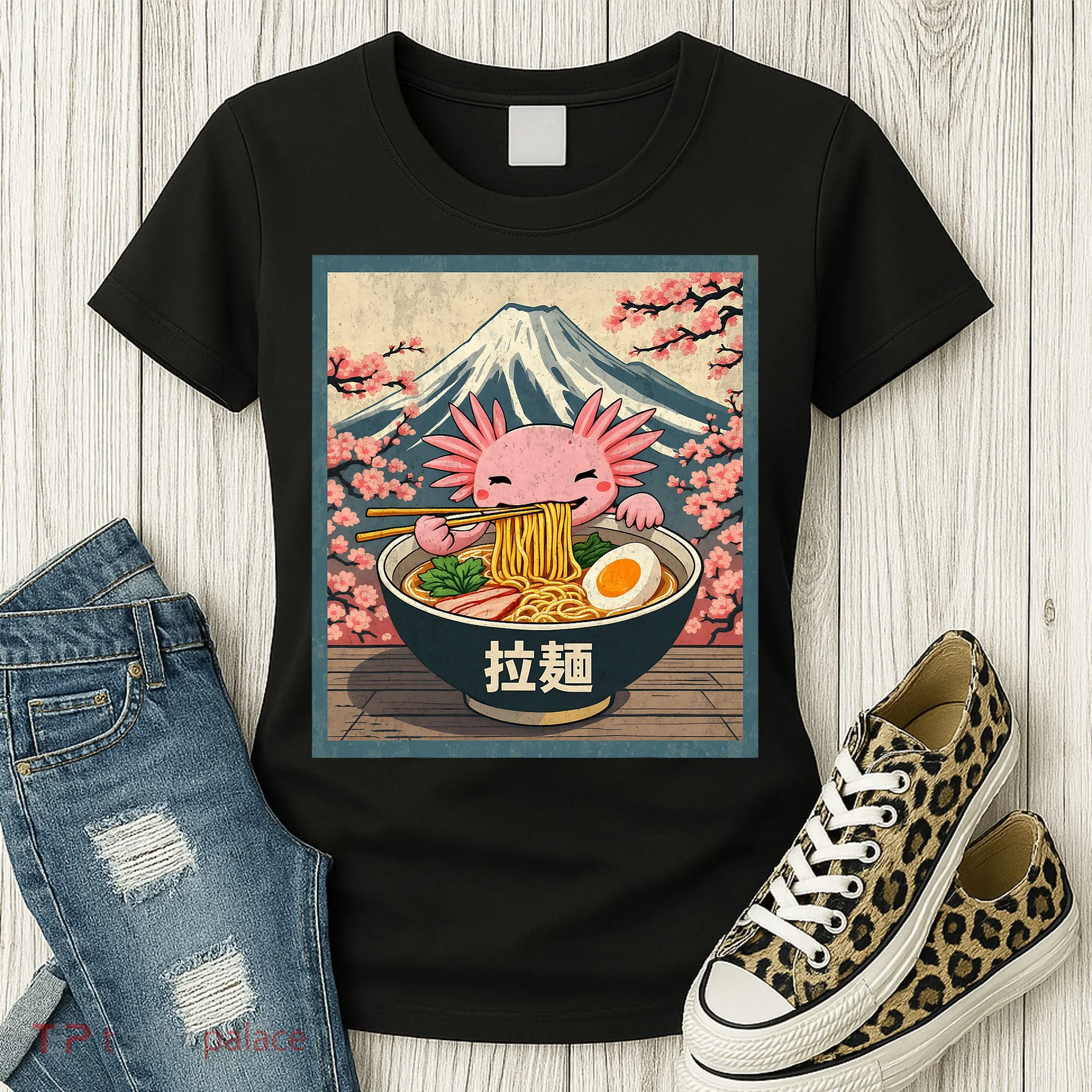 Axolotl Ramen Anime  Women's T-Shirt
