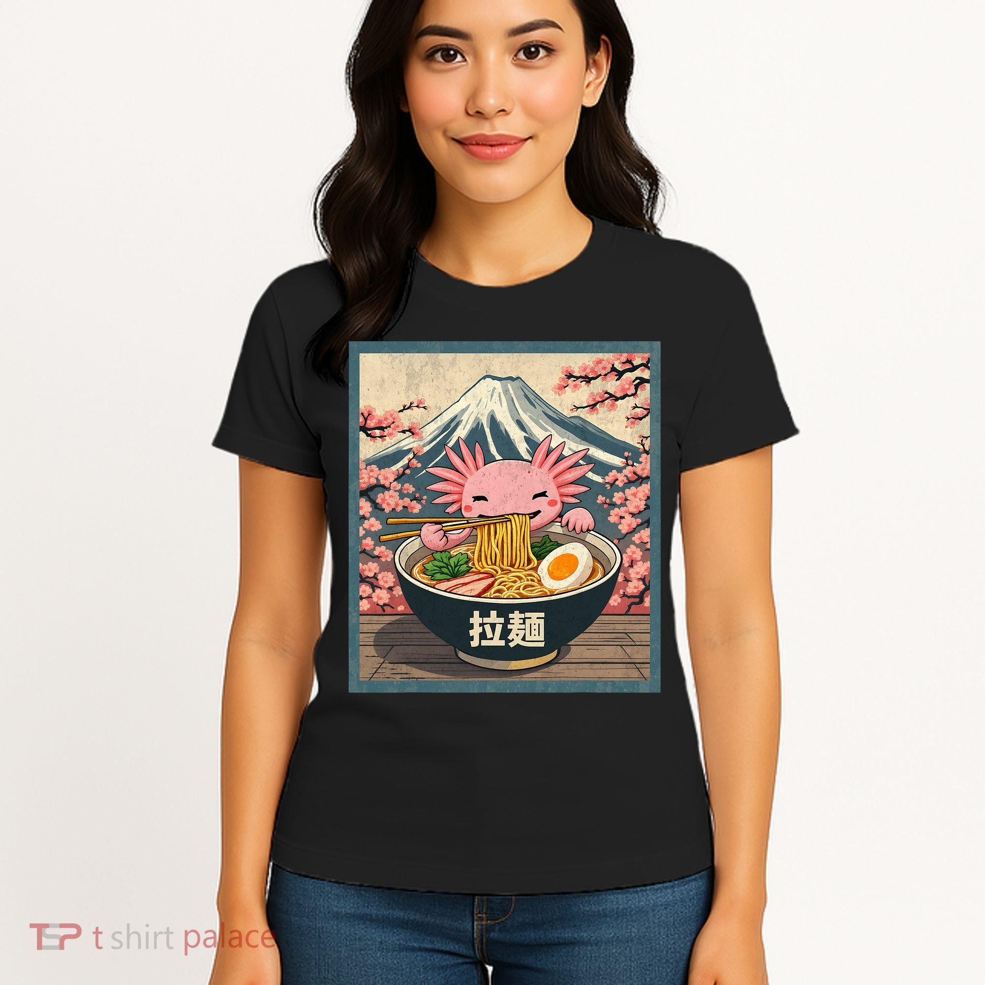 Axolotl Ramen Anime  Women's T-Shirt