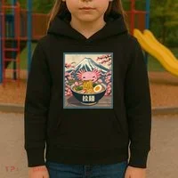 Axolotl Ramen Anime  Kids Hoodie thumb 3