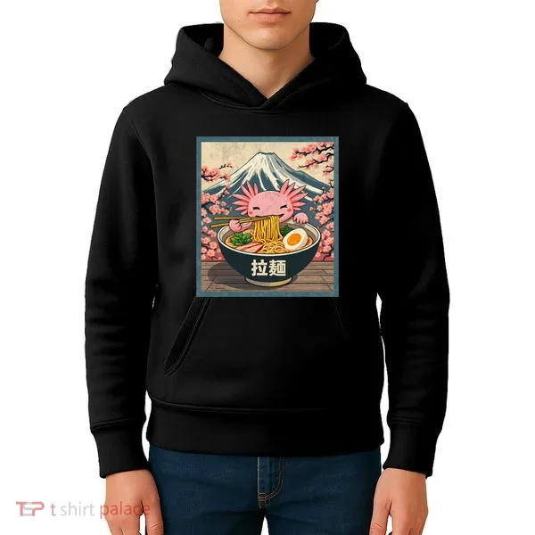Axolotl Ramen Anime  Kids Hoodie
