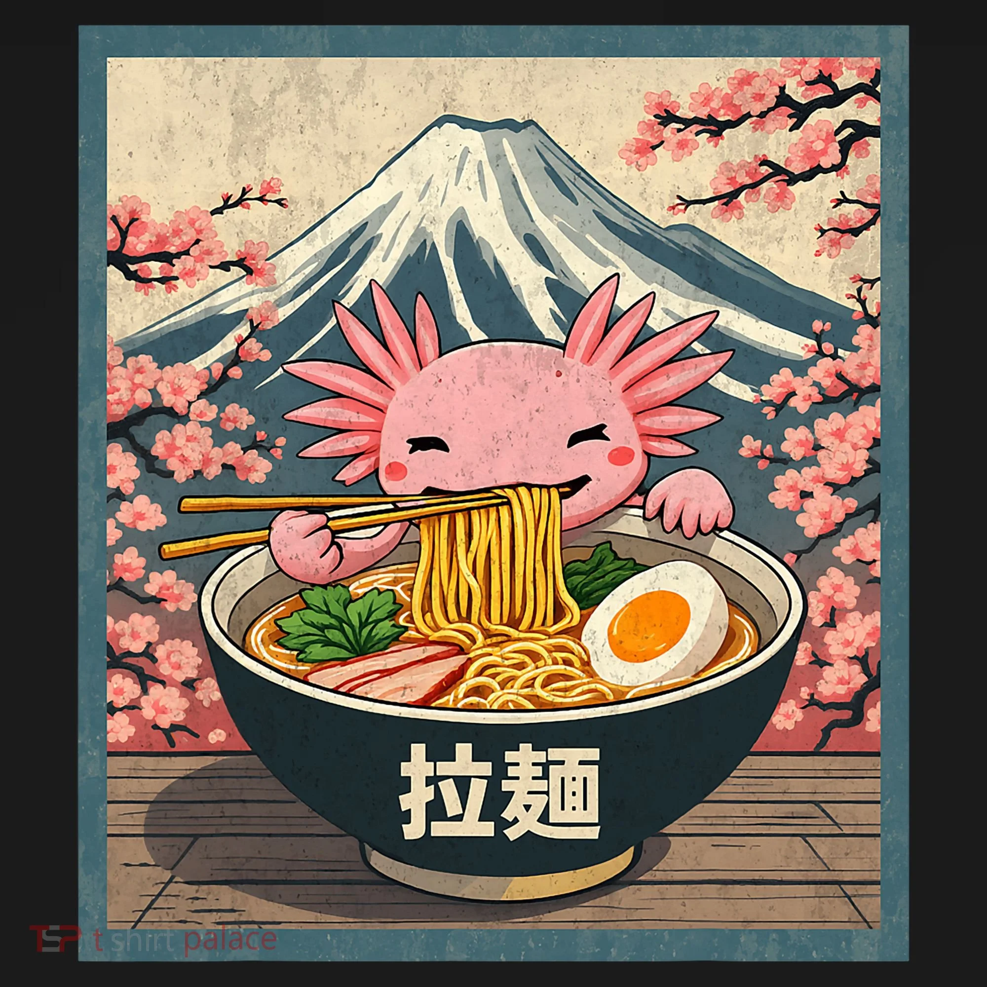 Axolotl Ramen Anime  Kids Long Sleeve Shirt
