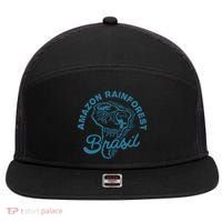 Amazon Rainforest 7 Panel Mesh Trucker Snapback Hat thumb 0