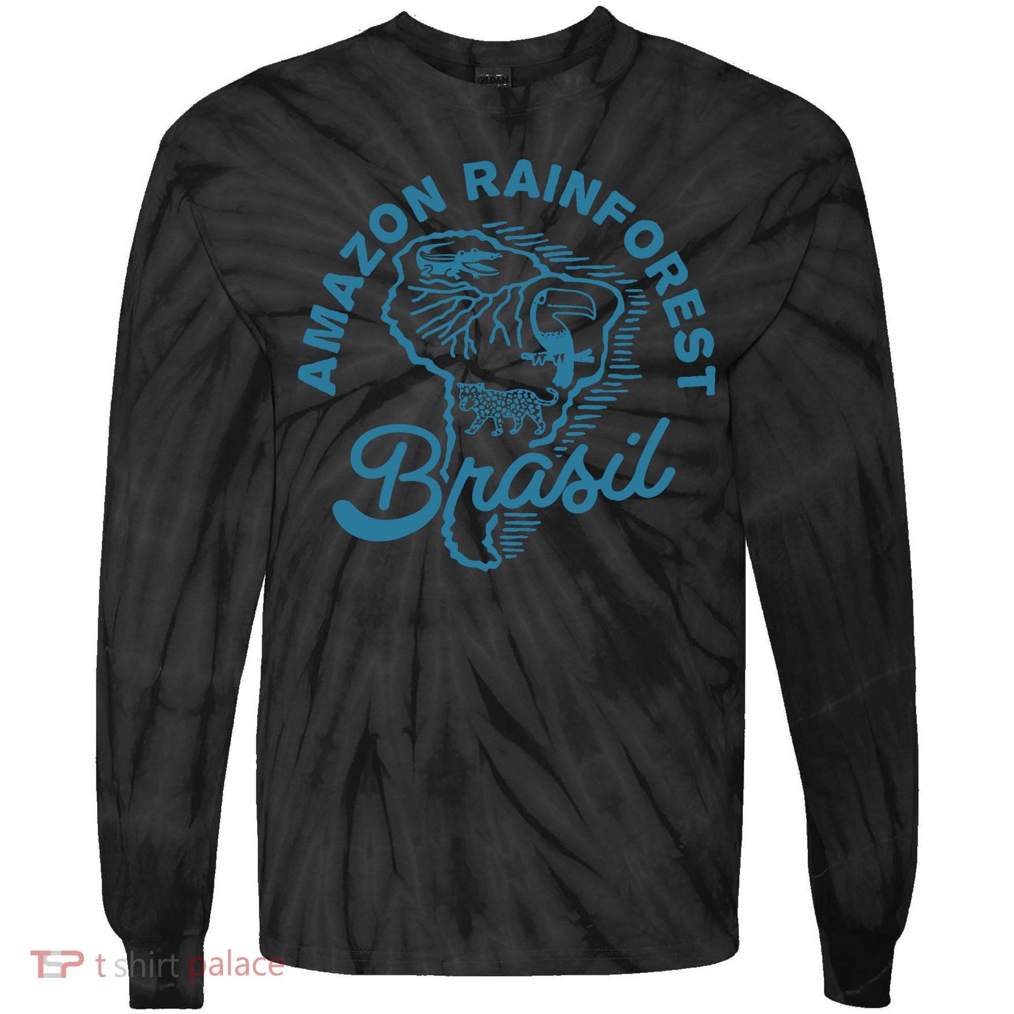 Amazon Rainforest Tie-Dye Long Sleeve Shirt