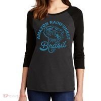 Amazon Rainforest Women's Tri-Blend 3/4-Sleeve Raglan Shirt thumb 2