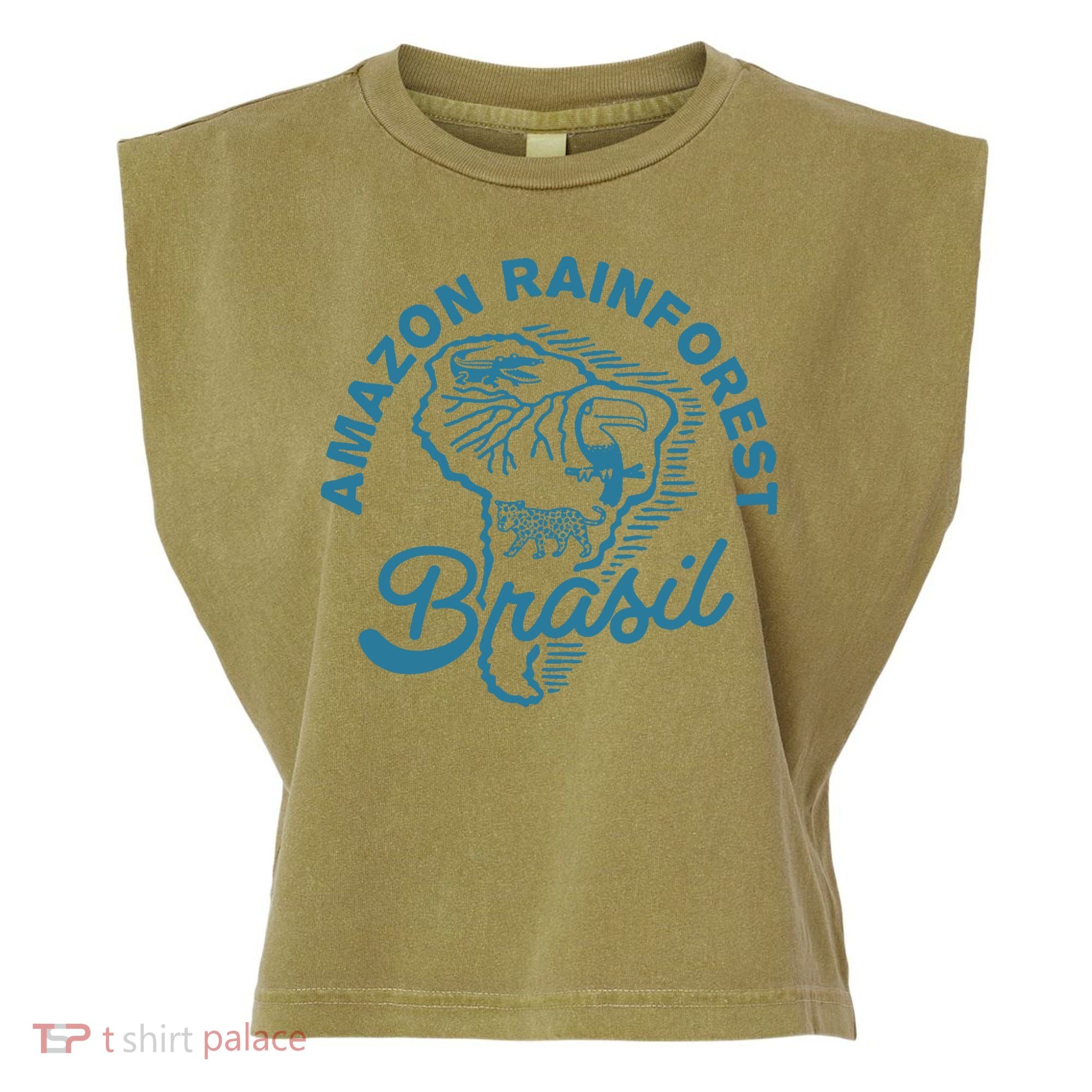 Amazon Rainforest Garment-Dyed Women's Muscle Tee