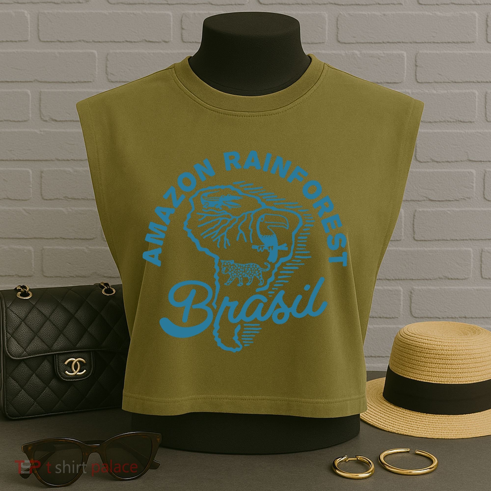 Amazon Rainforest Garment-Dyed Women's Muscle Tee