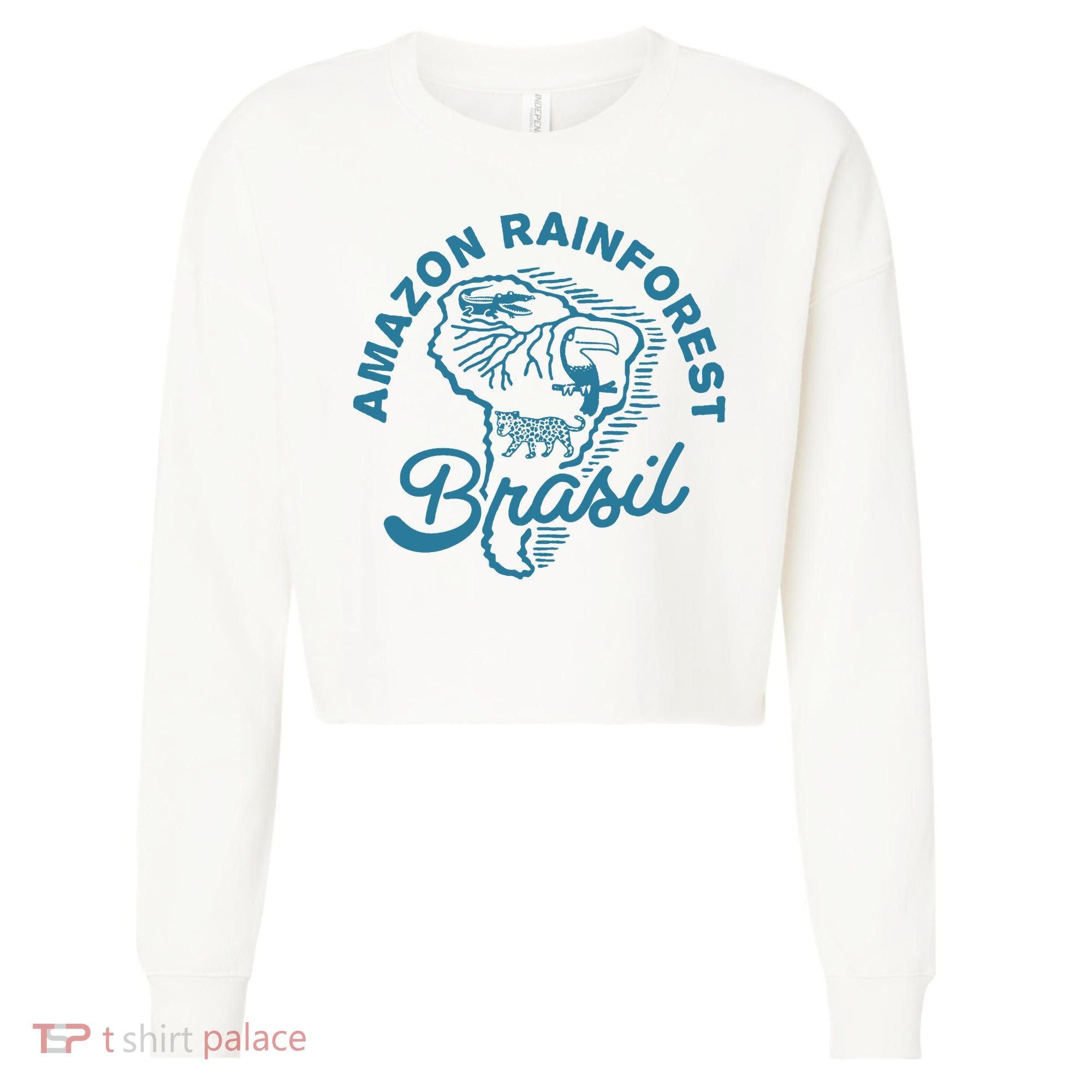 Amazon Rainforest Cropped Pullover Crew