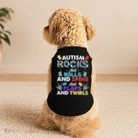 Autism Rocks And Rolls And Spins And Flaps And Twists Doggie Tank thumb 2