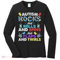 Autism Rocks And Rolls And Spins And Flaps And Twists Women's Long Sleeve Shirt thumb 0