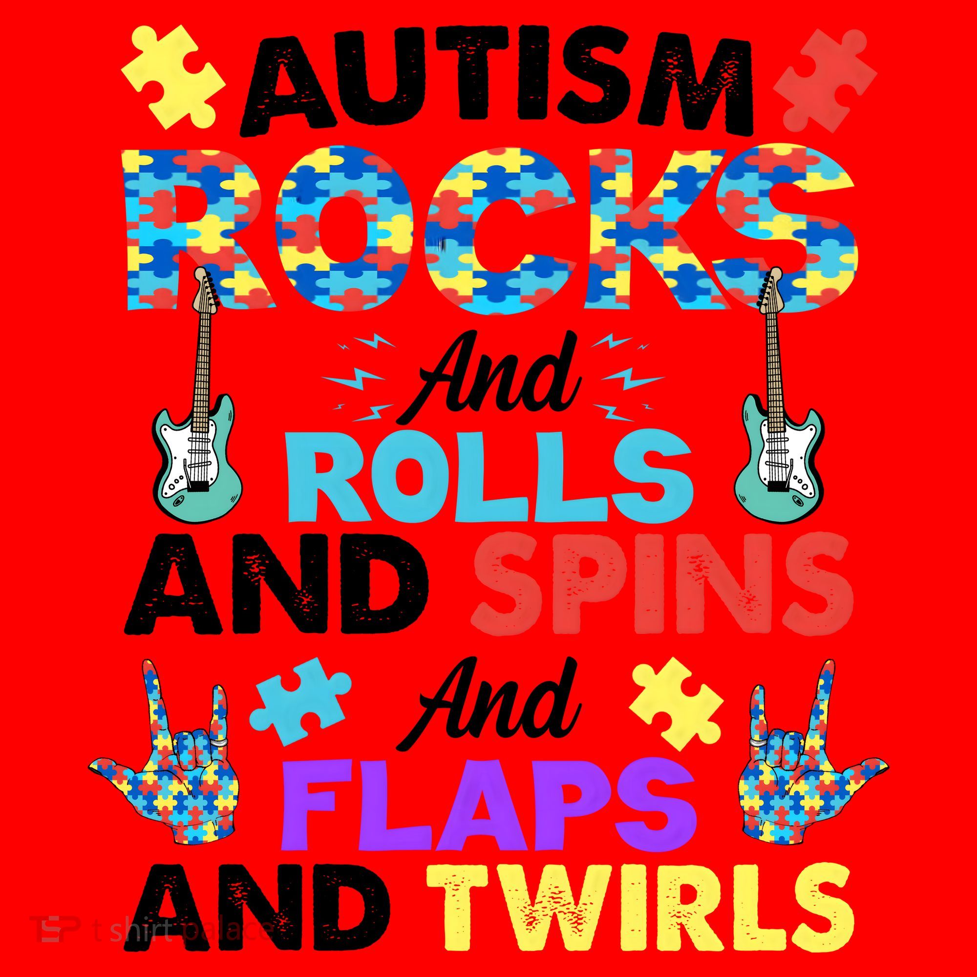 Autism Rocks And Rolls And Spins And Flaps And Twists Santa Hat