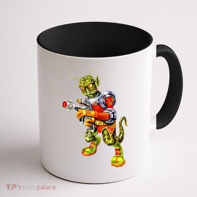 Alien Reptilian Coffee Mug back
