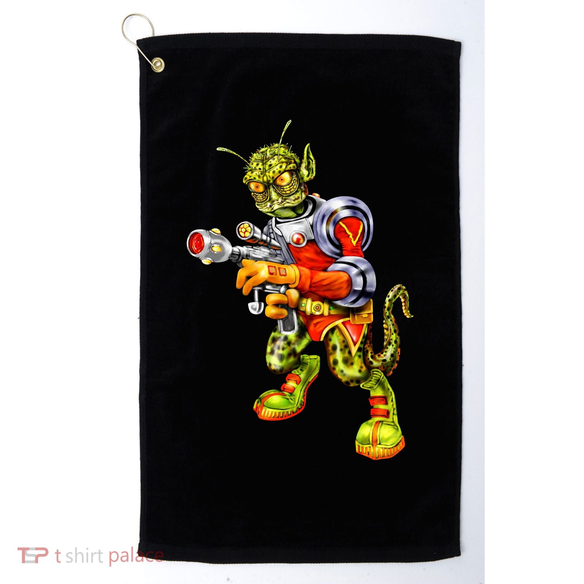 Alien Reptilian Golf Towel