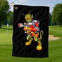 Alien Reptilian Golf Towel thumb 1
