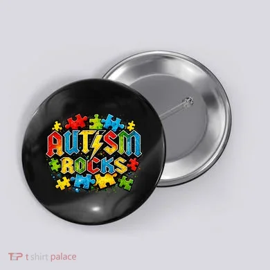 Autism Rocks Button