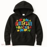 Autism Rocks Kids Hoodie thumb 0