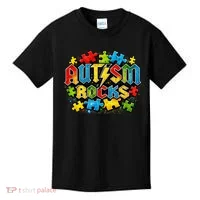 Autism Rocks Kids T-Shirt thumb 0