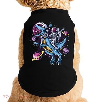 Astronaut Riding A Dinosaur In Space Doggie Tank