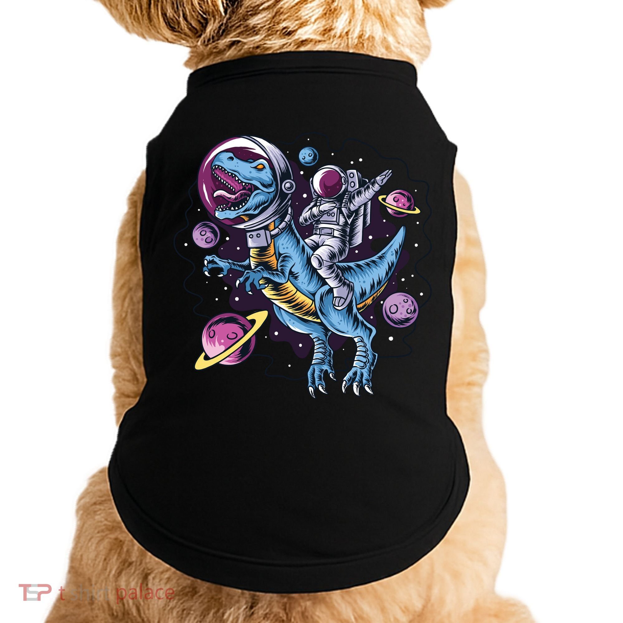 Astronaut Riding A Dinosaur In Space Doggie Tank