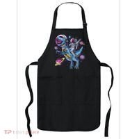Astronaut Riding A Dinosaur In Space Apron thumb 0