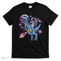 Astronaut Riding A Dinosaur In Space T-Shirt thumb 0