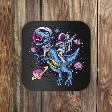Astronaut Riding A Dinosaur In Space Coaster