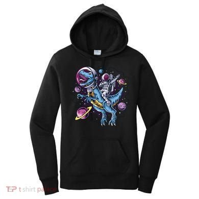 Astronaut Riding A Dinosaur In Space Women's Hoodie