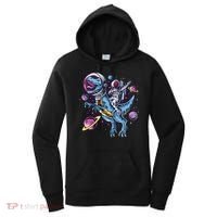 Astronaut Riding A Dinosaur In Space Women's Hoodie thumb 0