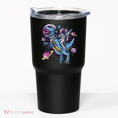 Astronaut Riding A Dinosaur In Space Tumbler