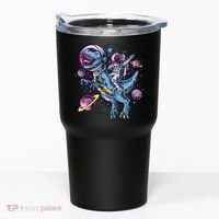 Astronaut Riding A Dinosaur In Space Tumbler thumb 0