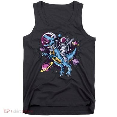 Astronaut Riding A Dinosaur In Space Tank Top