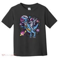 Astronaut Riding A Dinosaur In Space Toddler T-Shirt thumb 0