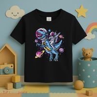 Astronaut Riding A Dinosaur In Space Toddler T-Shirt thumb 3