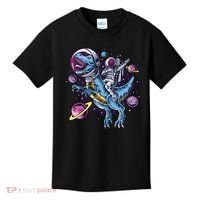 Astronaut Riding A Dinosaur In Space Kids T-Shirt thumb 0