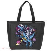Astronaut Riding A Dinosaur In Space Tote Bag thumb 0