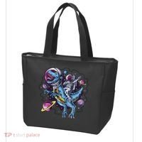 Astronaut Riding A Dinosaur In Space Tote Bag thumb 3