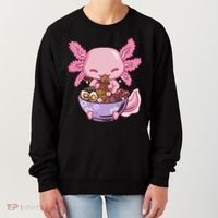 Axolotl Ramen Anime Kawaii Eating Women's Sweatshirt thumb 0