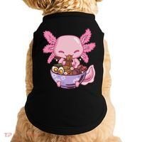 Axolotl Ramen Anime Kawaii Eating Doggie Tank thumb 0