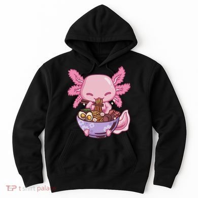 Axolotl Ramen Anime Kawaii Eating Hoodie