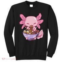 Axolotl Ramen Anime Kawaii Eating Sweatshirt thumb 0