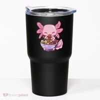 Axolotl Ramen Anime Kawaii Eating Tumbler thumb 0