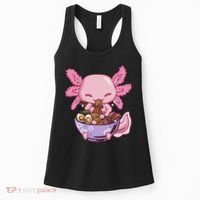 Axolotl Ramen Anime Kawaii Eating Women's Tank Top thumb 0