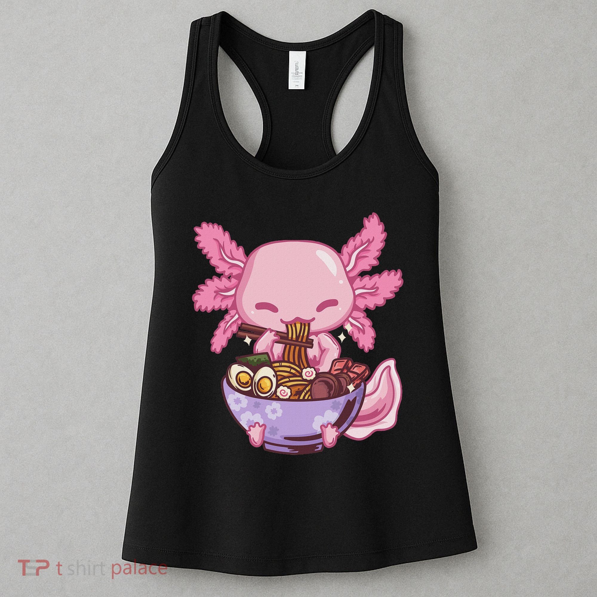 Axolotl Ramen Anime Kawaii Eating Women's Tank Top