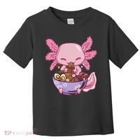 Axolotl Ramen Anime Kawaii Eating Toddler T-Shirt thumb 0