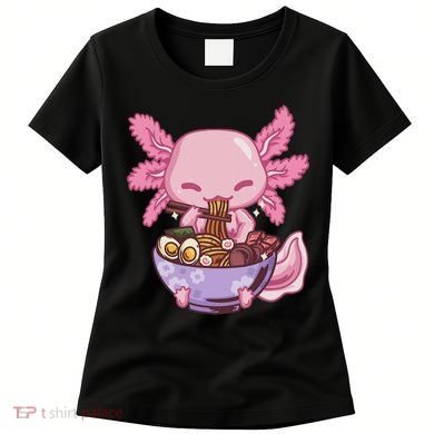 Axolotl Ramen Anime Kawaii Eating Women's T-Shirt